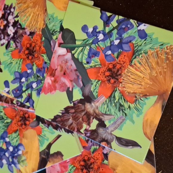 Other - Floral Party Coasters Multicolor Set Of 9 Jungle Tropical Flowers